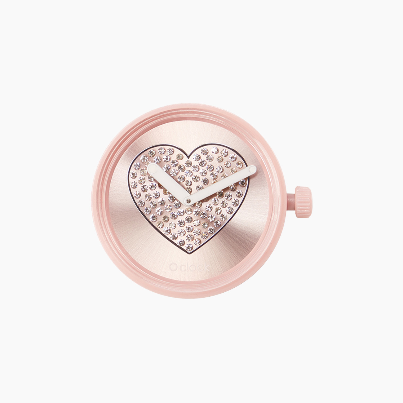 Meccanismo sparkling hearts rosa cipria O clock