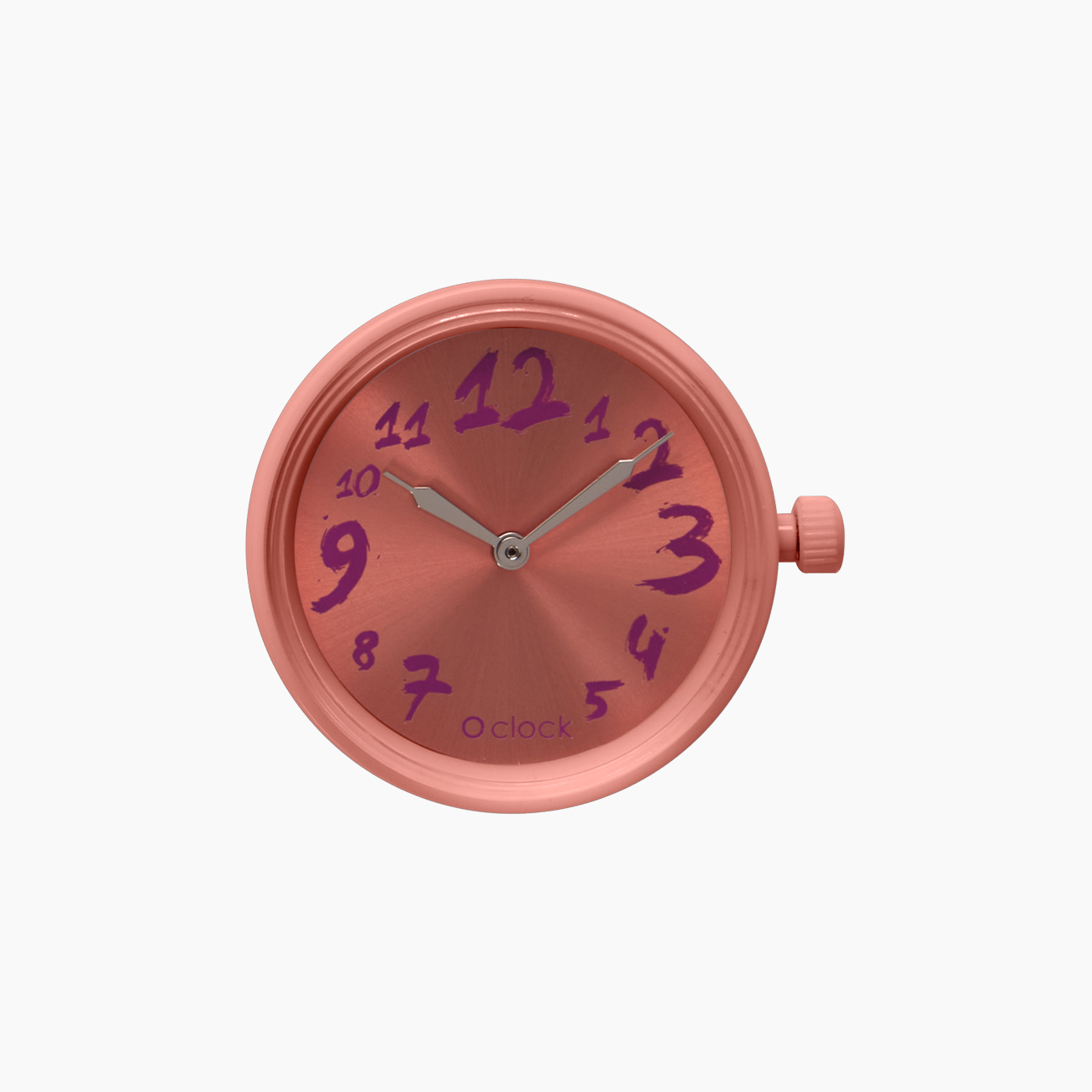 Meccanismo brushed numbers salmone O clock