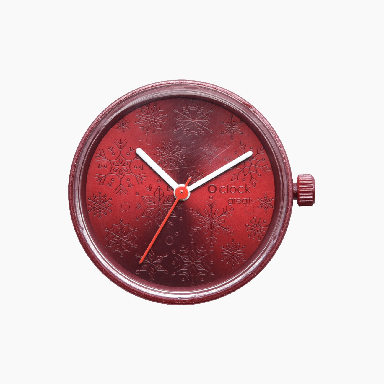 Meccanismo christmas snowflakes rosso O clock great