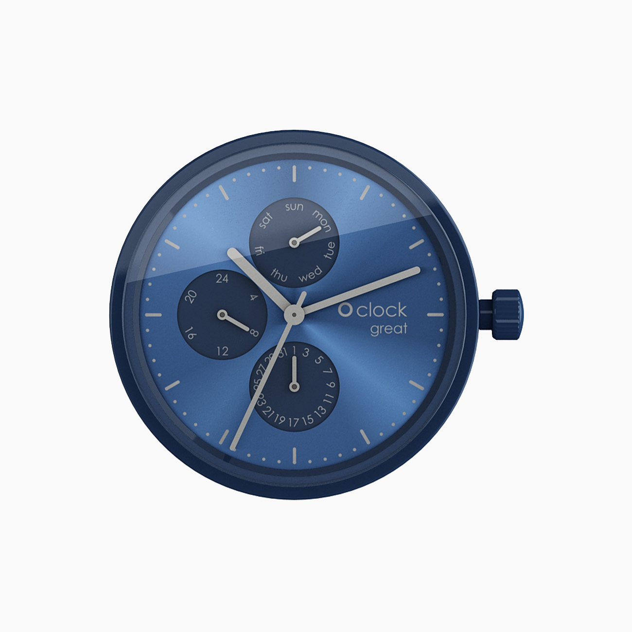 Meccanismo soleil blu datario O clock great