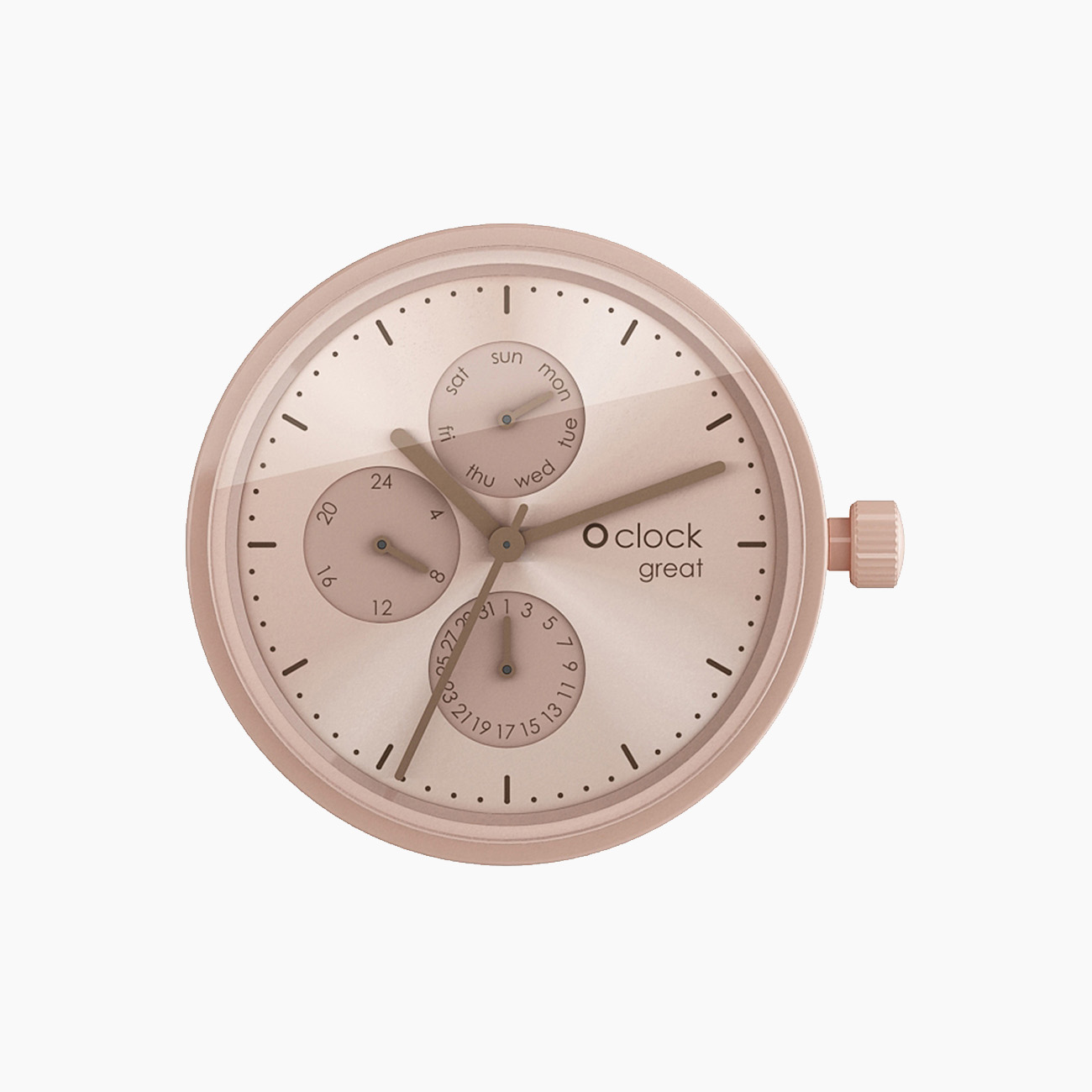 Meccanismo soleil rosa datario O clock great